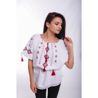 Embroidered Blouse "Beautiful Lady" handmade